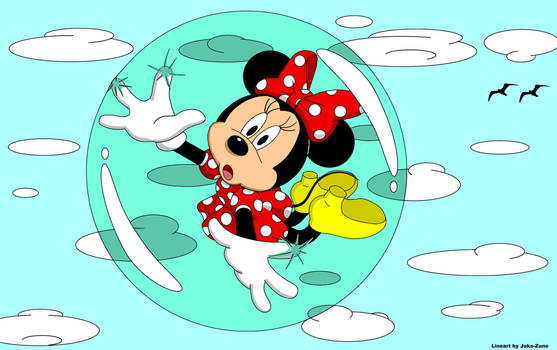 Minnie in a bubble