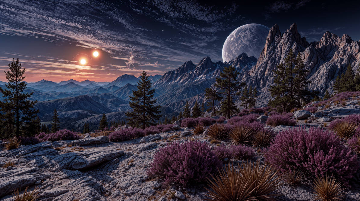 Exoplanet with Twin Suns by Dutte1 on DeviantArt