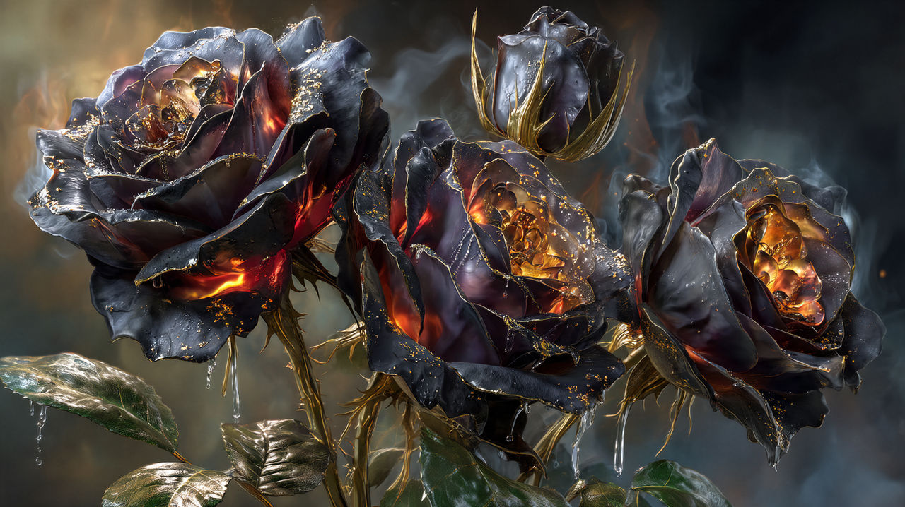 Anonymous Roses Glowing Black Roses by Dutte1 on DeviantArt