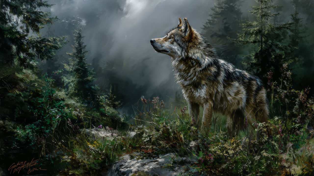Mist Wolves Wolf In The Mist by DutteArt on DeviantArt