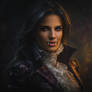Gothic Vampire Woman Portrait