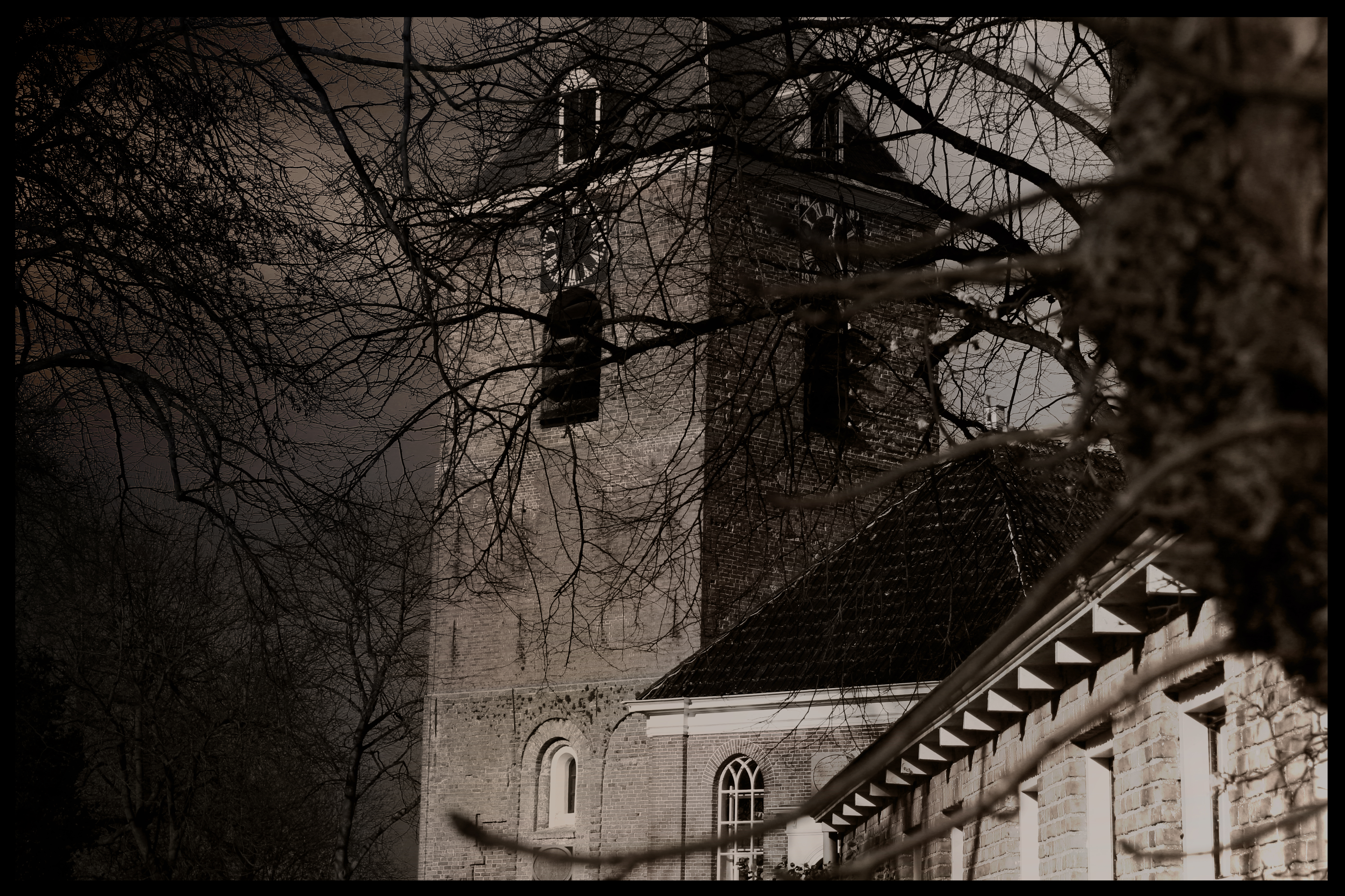 Medieval Church Tower in The Netherlands