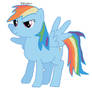 a drawing of rainbow dash