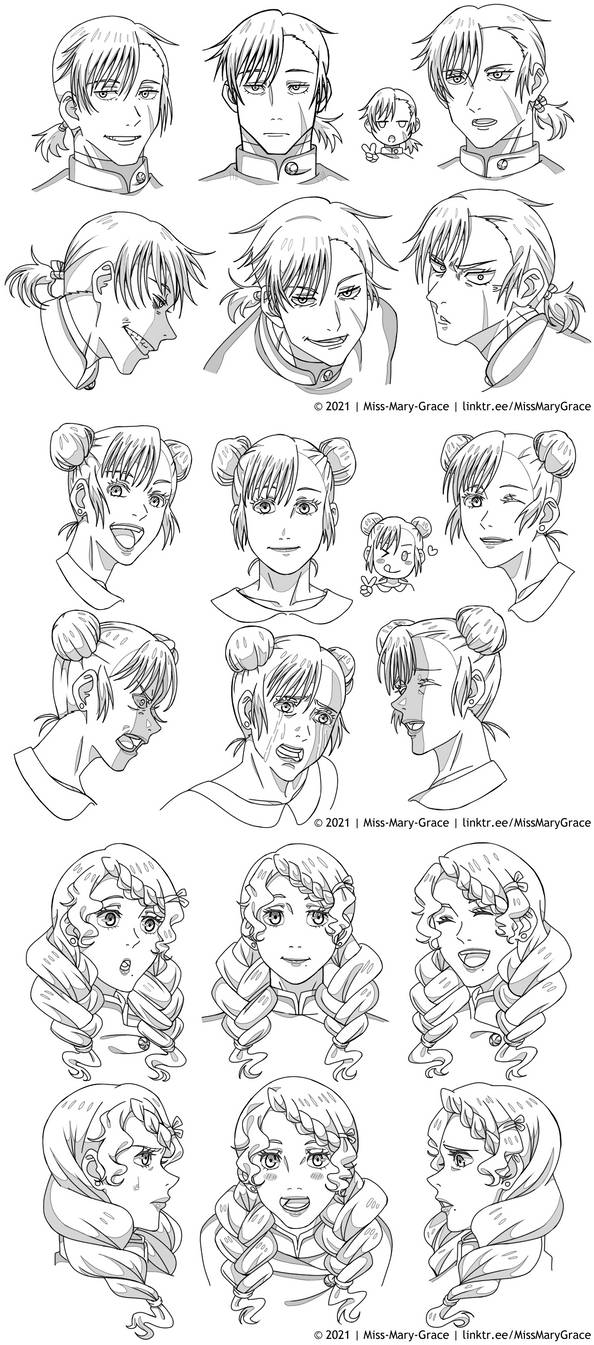 Oc Expression Exercise JJK OC Expression Sheets by sunnymimis on DeviantArt