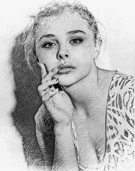 Chloe Grace Moretz Pencil Sketch 01