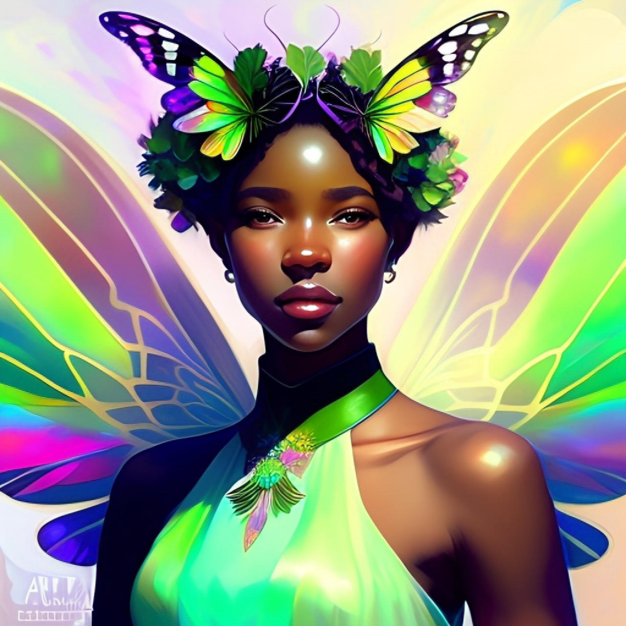 Black Green fairy by EkatriaG on DeviantArt