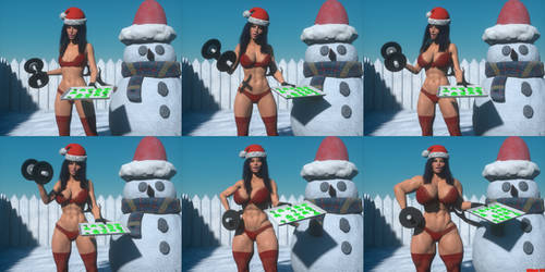 Busty Muscle Claus Muscle Cookies