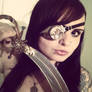 Steampunk pirate sword and eyepatch