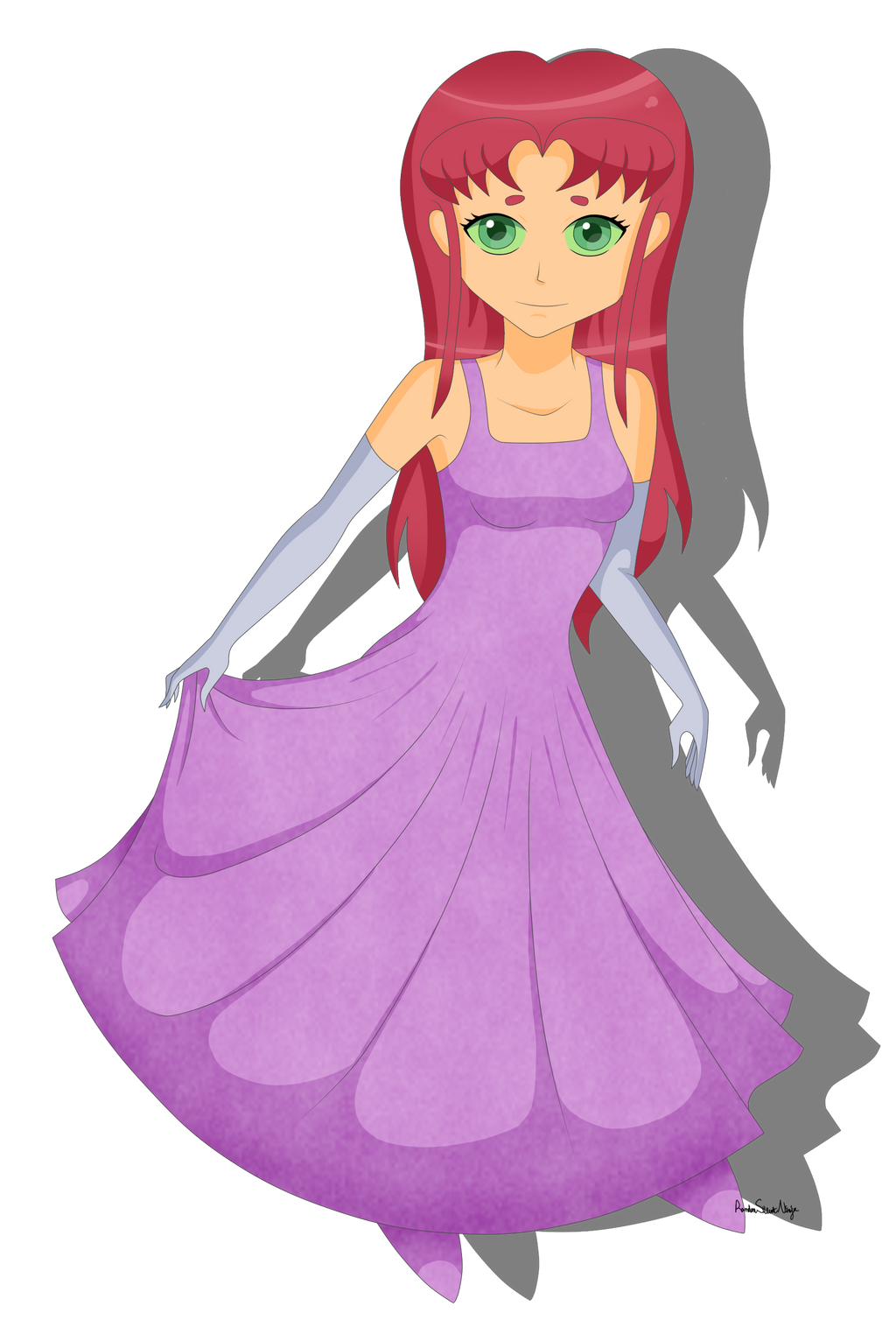 starfire purple dress Starfire dress up
