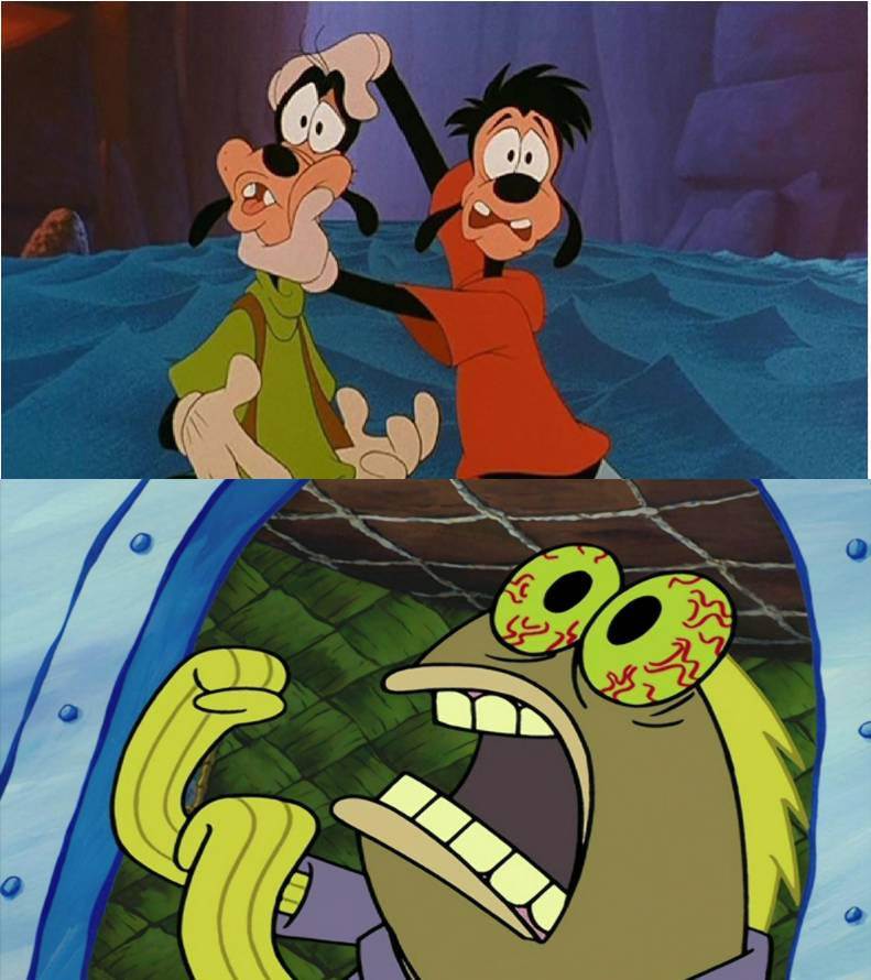 Goofey Fish Goofy and Max looking at the Chocolate Fish by Renervent on DeviantArt