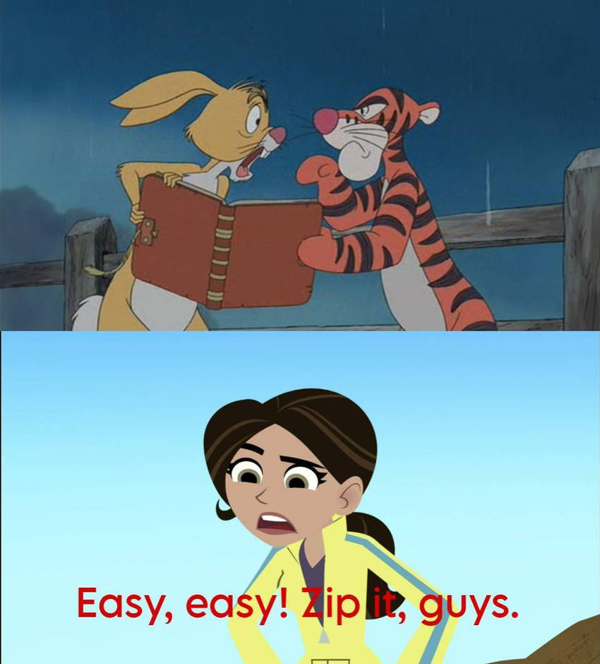 Aviva breaks up Rabbit and Tigger's argument by Renervent on DeviantArt