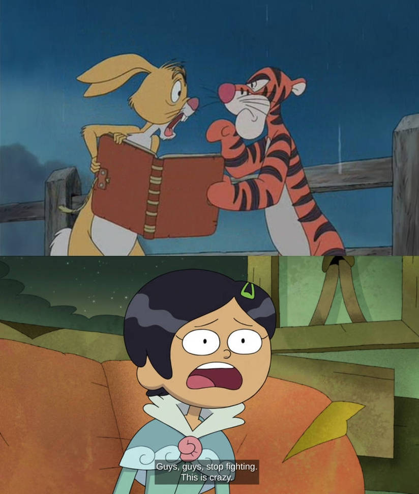 Marcy breaks up Rabbit and Tigger's argument by Renervent on DeviantArt