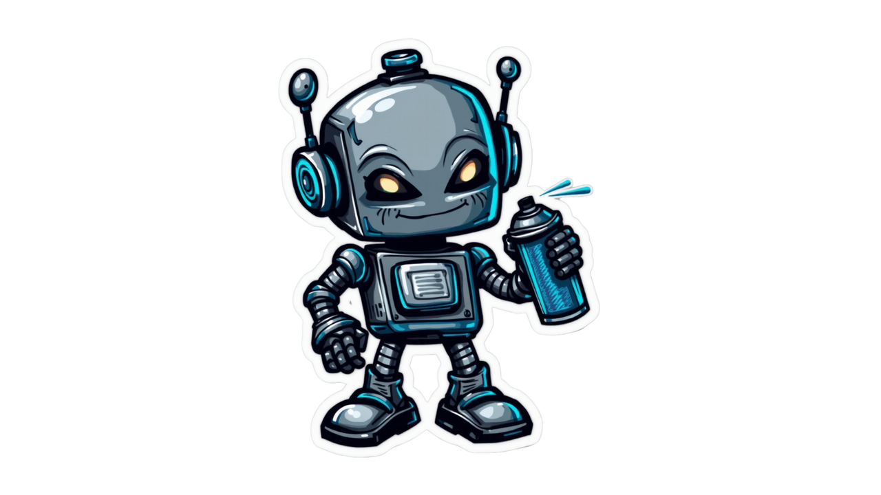 Graffiti Robot | DuodecimStudio Stickers by JuanSDuodecimStudio on ...