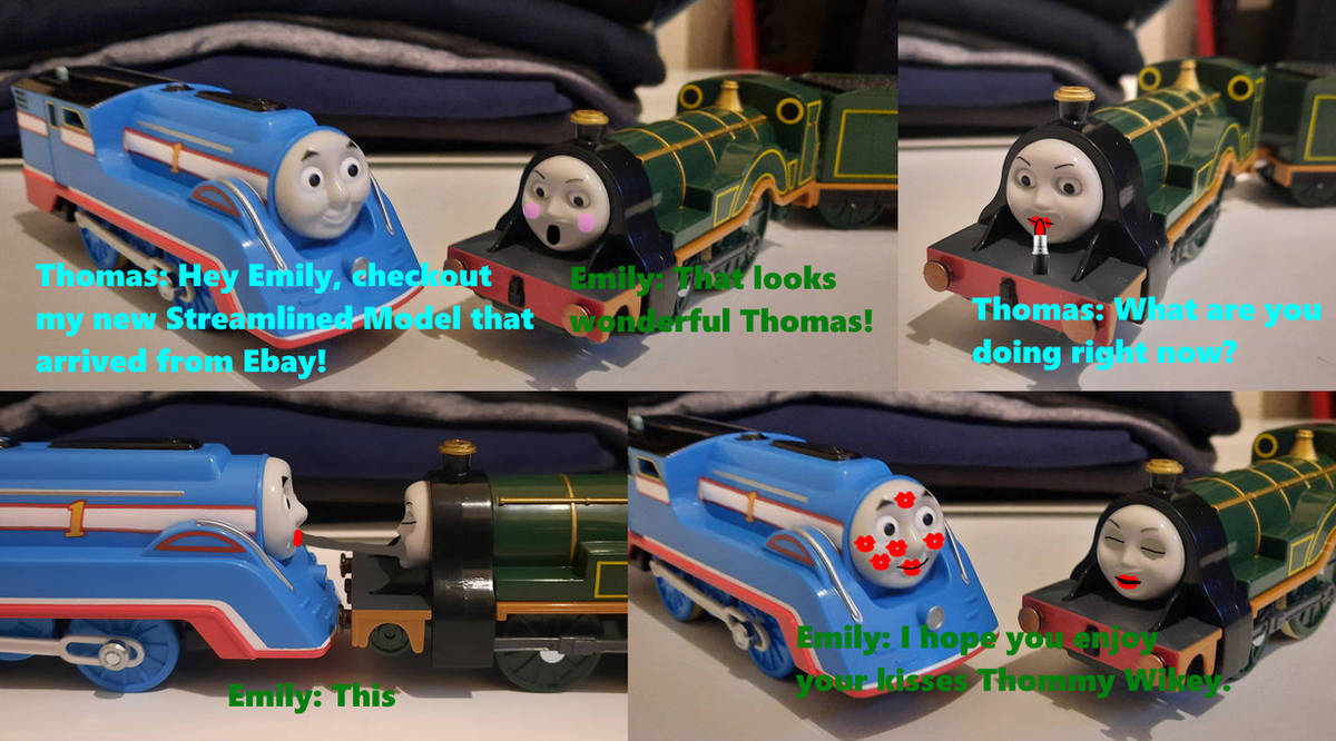 Emily blushes at Streamlined Thomas (400th) by Darkerwanderer on DeviantArt