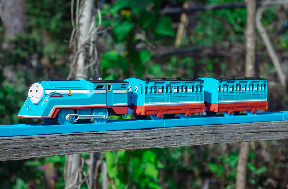Streamlined Tom Moss Streamlined Thomas with Annie and Clarabel by Darkerwanderer on DeviantArt