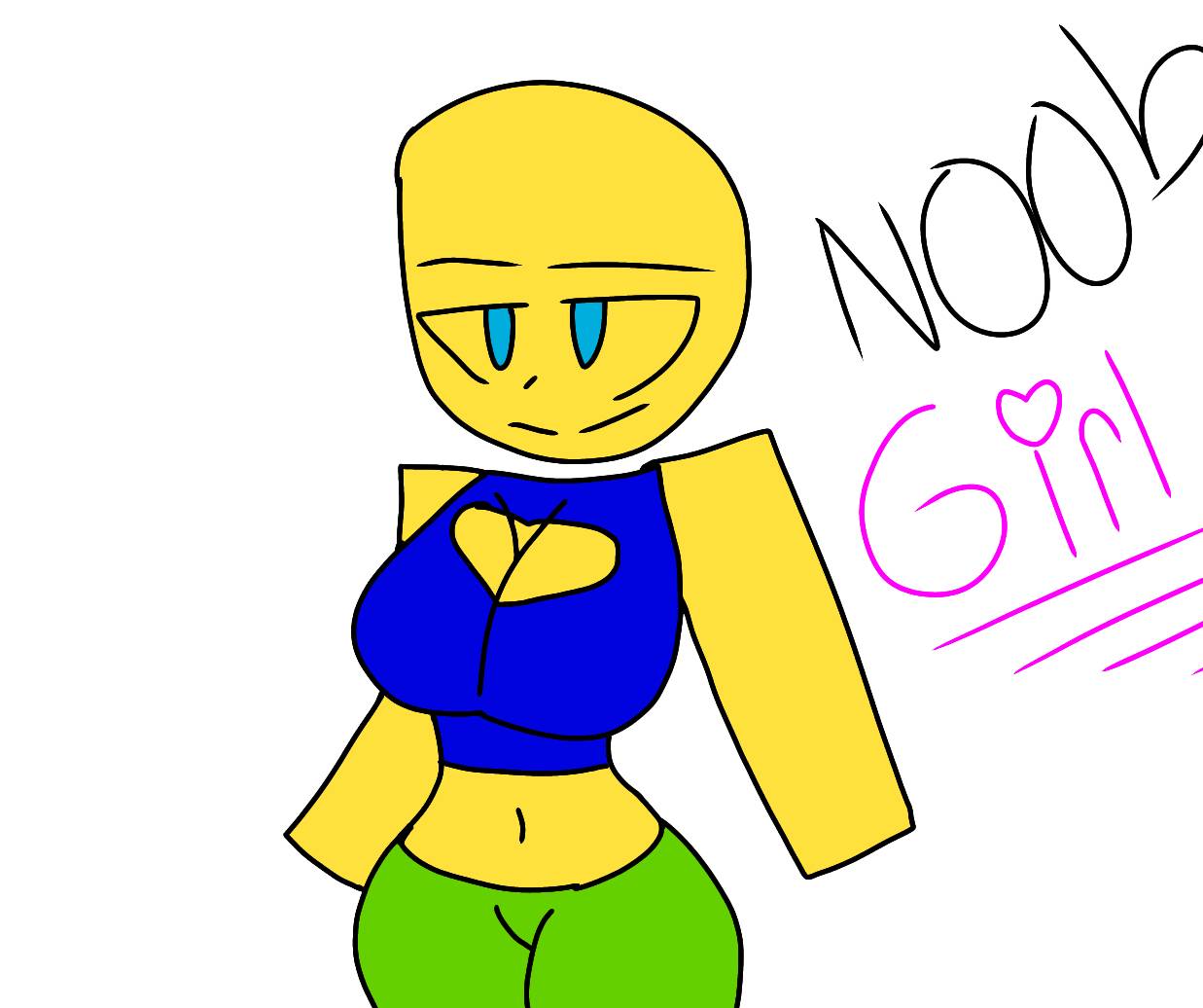 Roblox Noob Girl as HUMAN by Woophia on DeviantArt