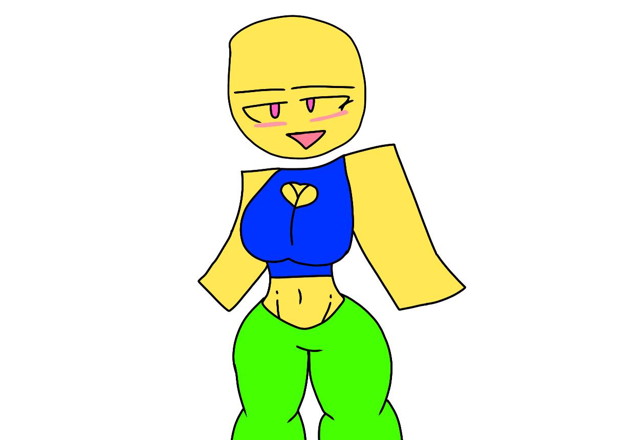 Roblox Noob Girl as HUMAN by Woophia on DeviantArt