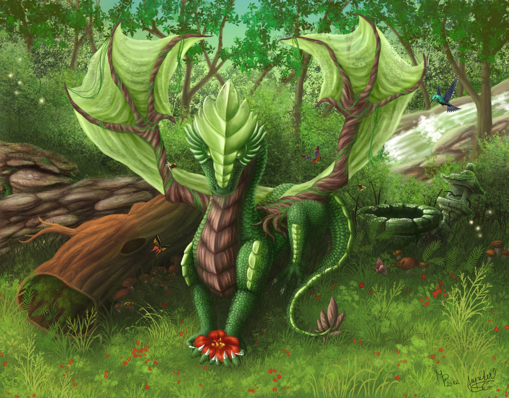 Драконы по цвету. Травяной дракон. Дракон природы. Зеленый древесный дракон. Весенний дракон.