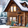 Winter Forest Cabin