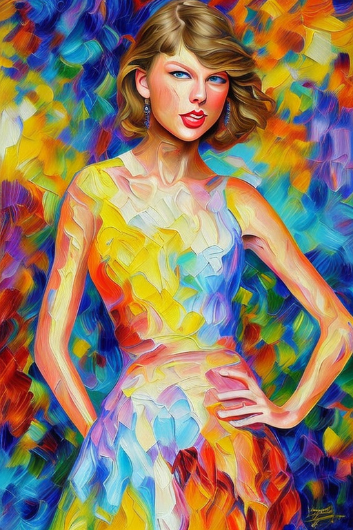 Taylor Swift neo-impressionism by auctionpiccker on DeviantArt