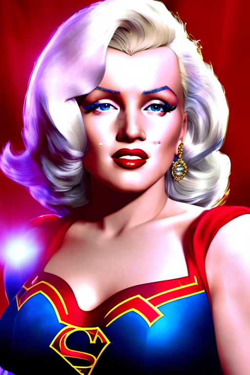 Marilyn Monroe as DC Comic character Wonder Woman wi