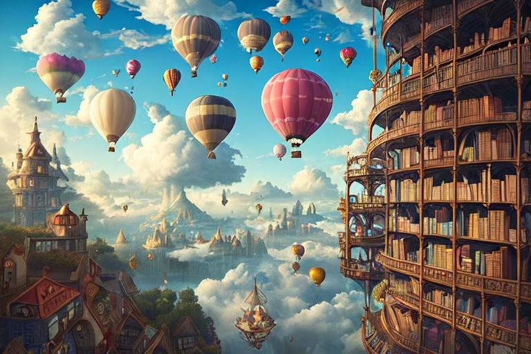 Floating Library by auctionpiccker on DeviantArt