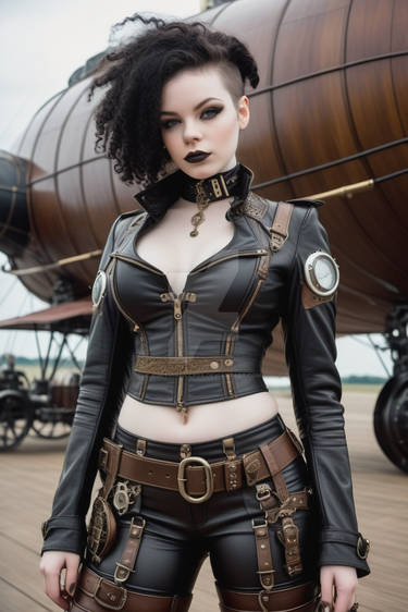 Leather Steampunk Woman