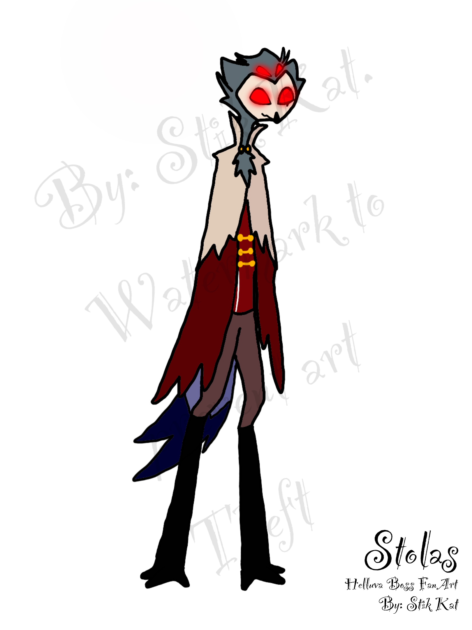 Stolas Robe Deviantart Stolas (HelluvaBoss) FanArt by StikKat on DeviantArt