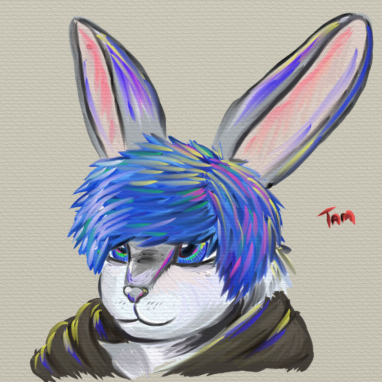 Blue Rabbit Deviantart Blue Bunny by Tammi-Ball on DeviantArt