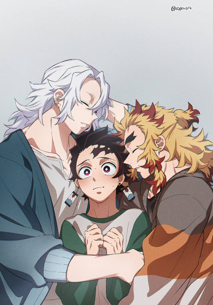 Demon Slayer Bedtime Uzui, Tanjiro and Rengoku by Tv2030 on DeviantArt