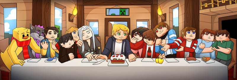 Last Supper but in Minecraft - A charity event