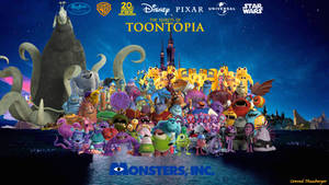 Toontopia Poster - Monsters INC