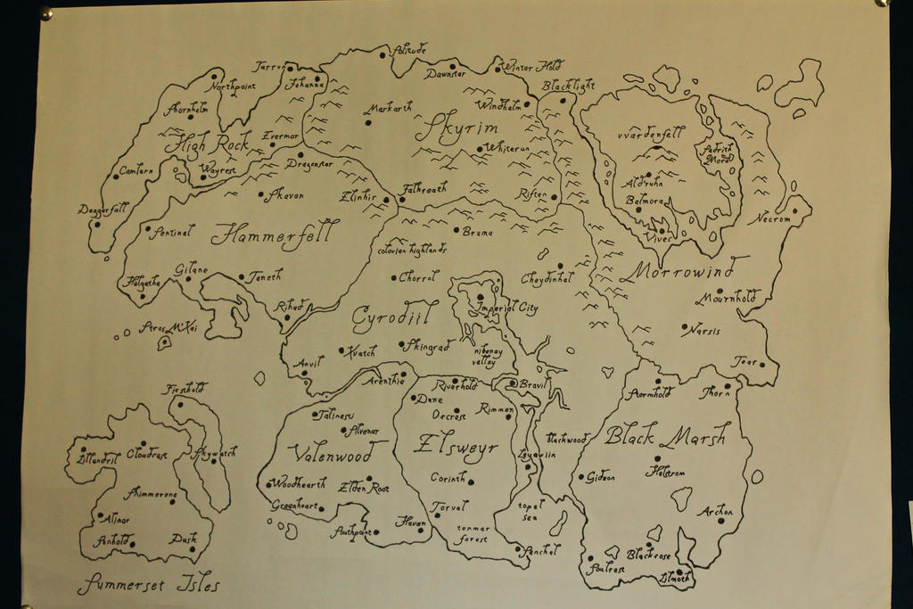 Map of tamriel by lionclaw0612 on DeviantArt