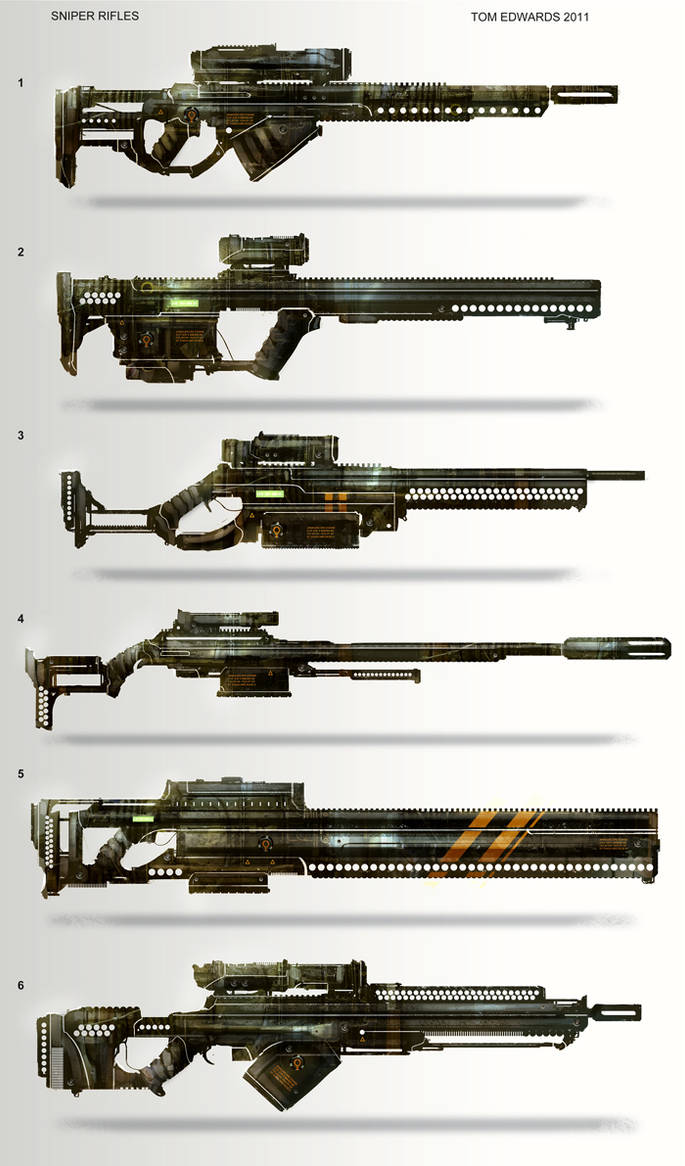 Sniper Rifles by TomEdwardsConcepts on DeviantArt