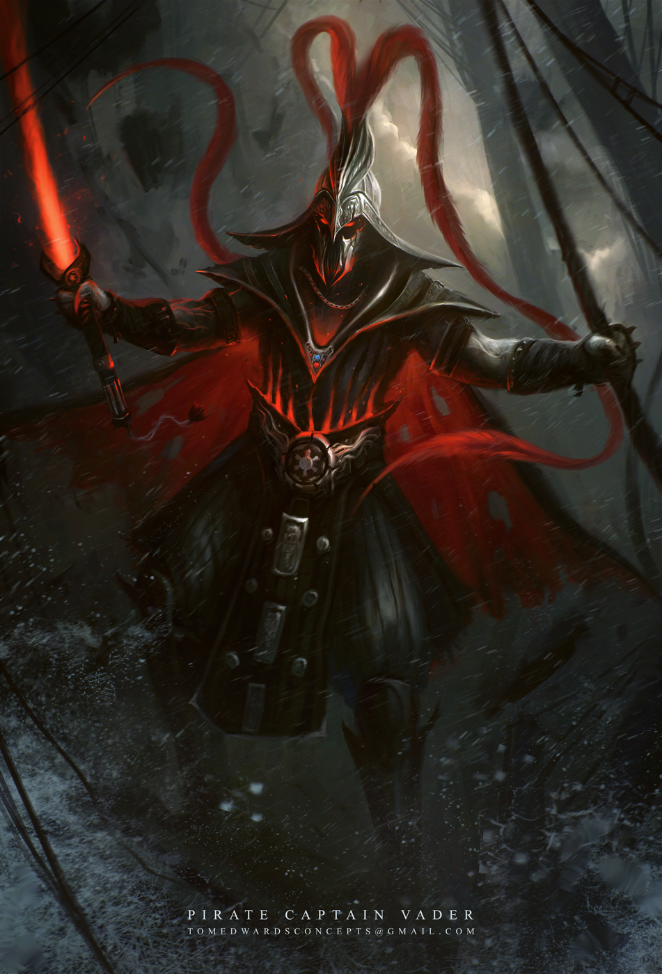 Pirate Lord Vader by TomEdwardsConcepts