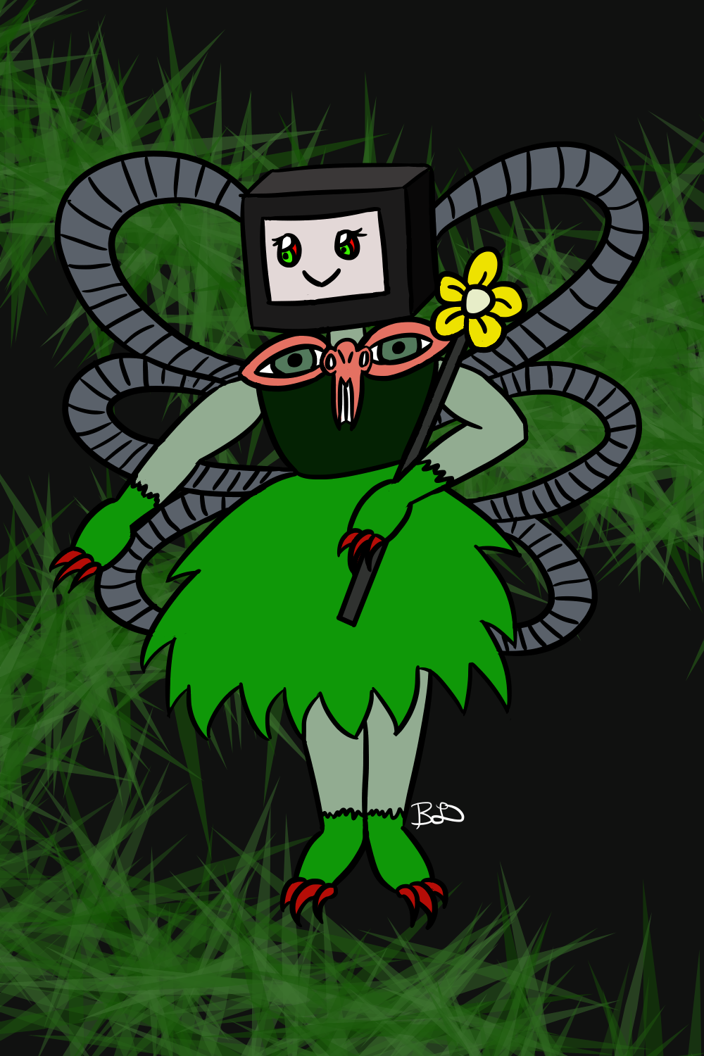 UT fanart - Flowey and Omega Flowey