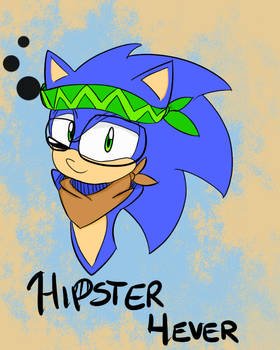 Blue and hipster