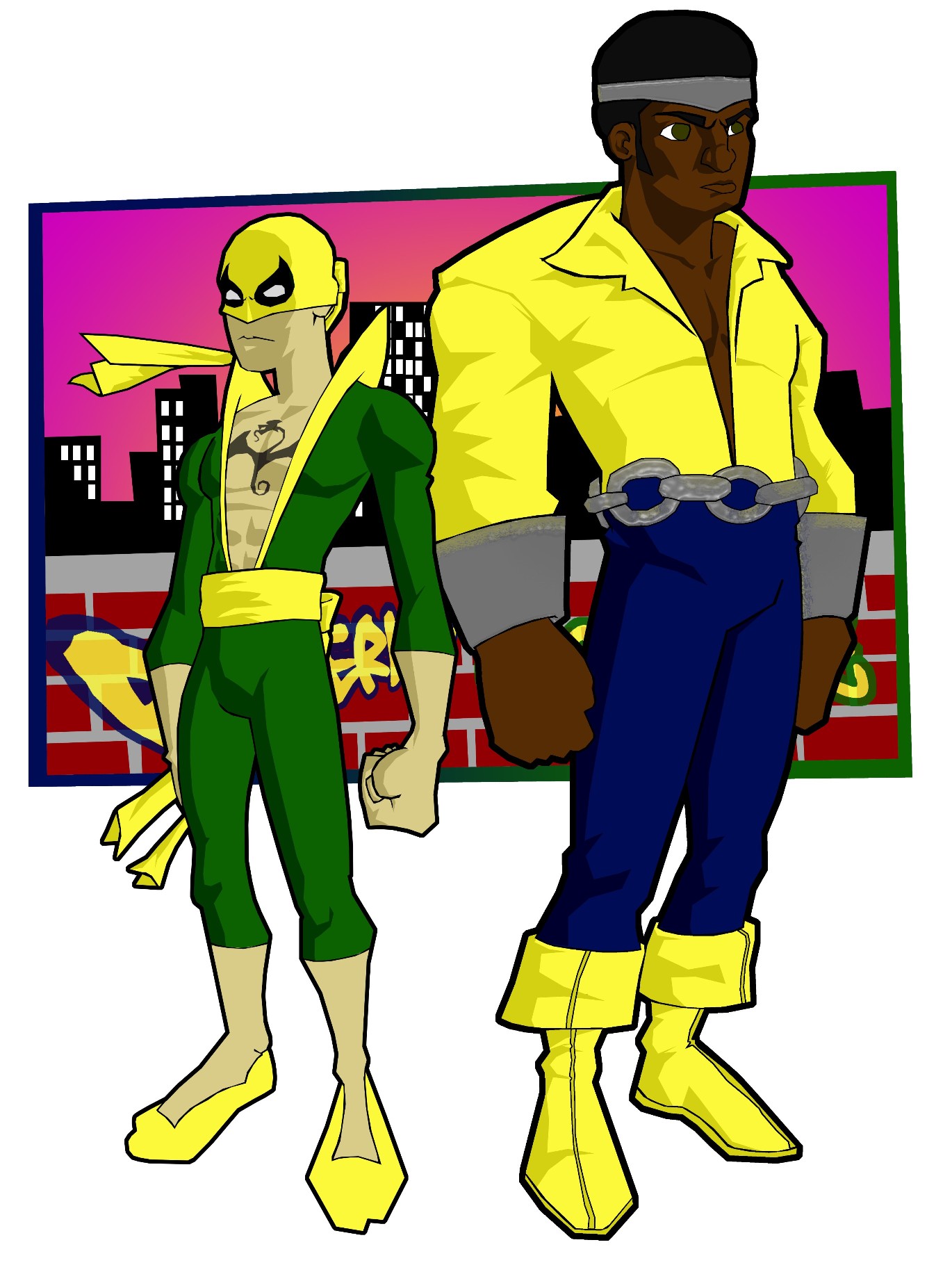 Ironfist and powerman colored