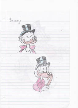 Scrooge sketches FRONT