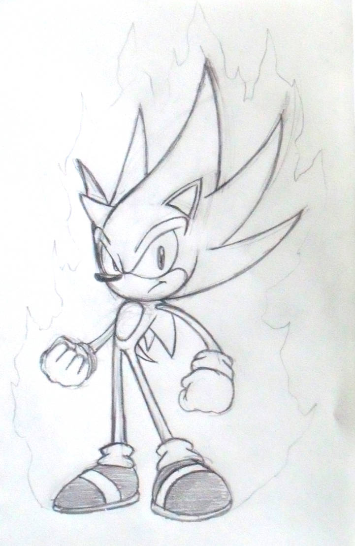 Super Sonic Sketch by SonicManiac23 on DeviantArt