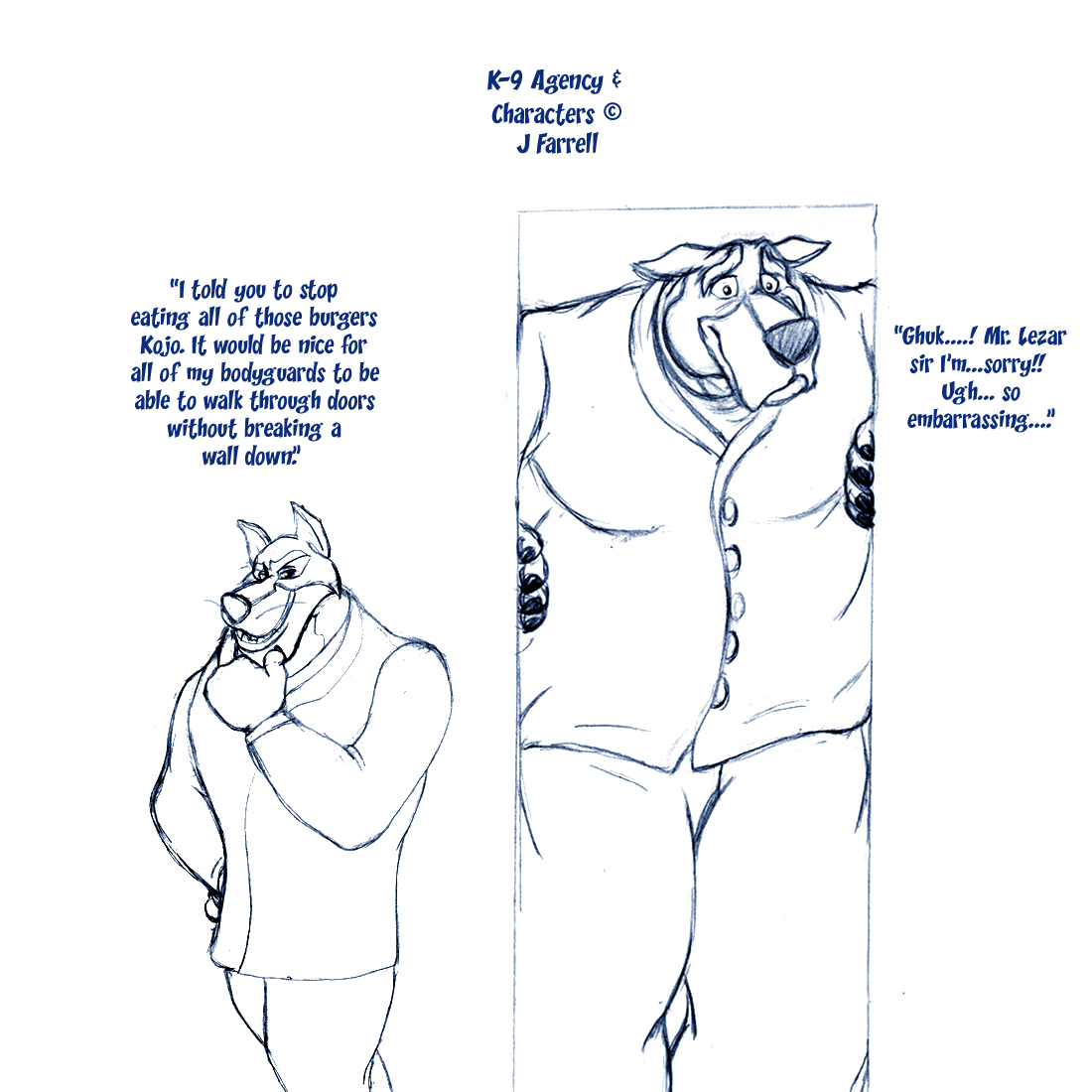 K-9 Agency Sketch Comic