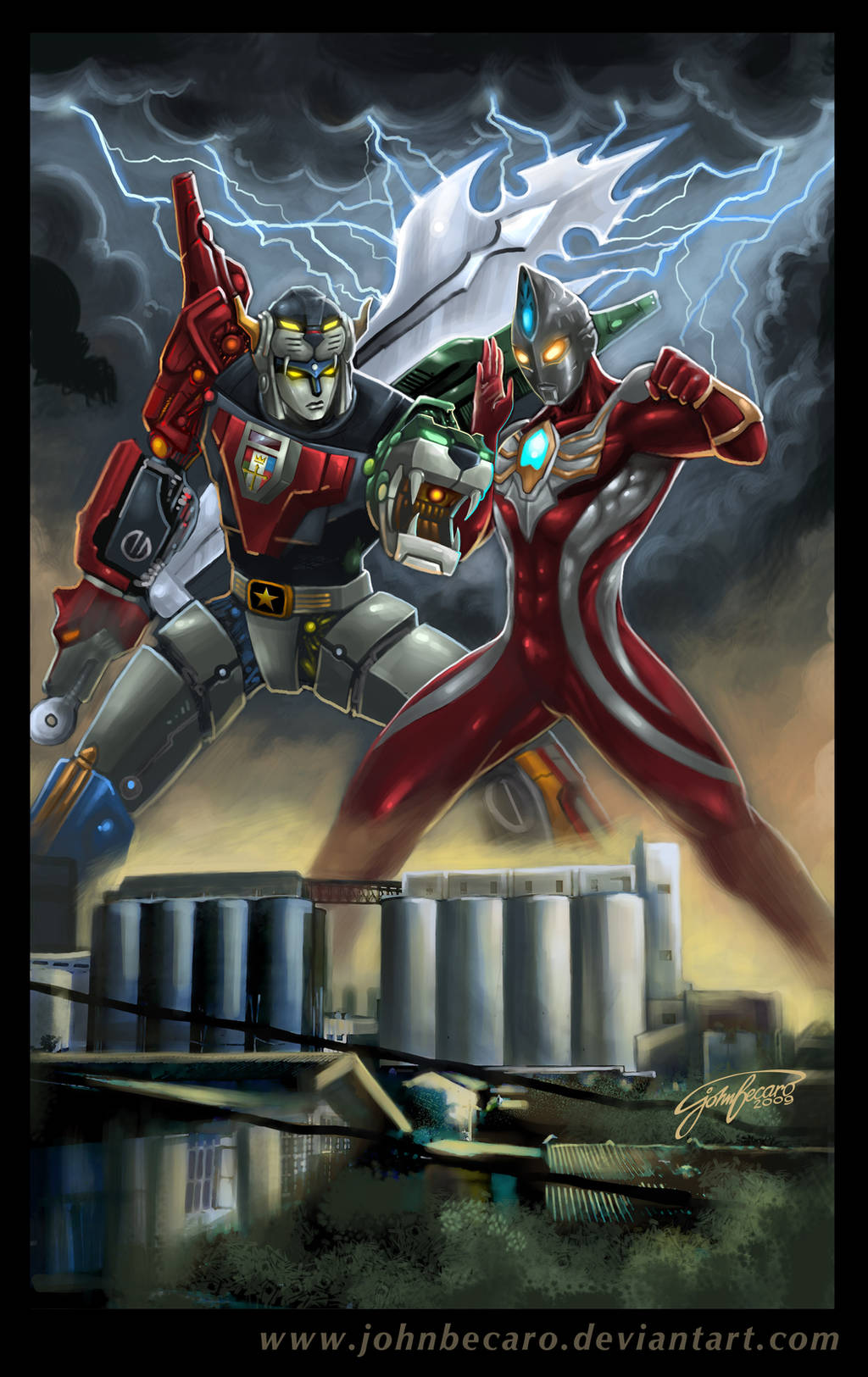 Voltron Vs Ultraman Max by johnbecaro
