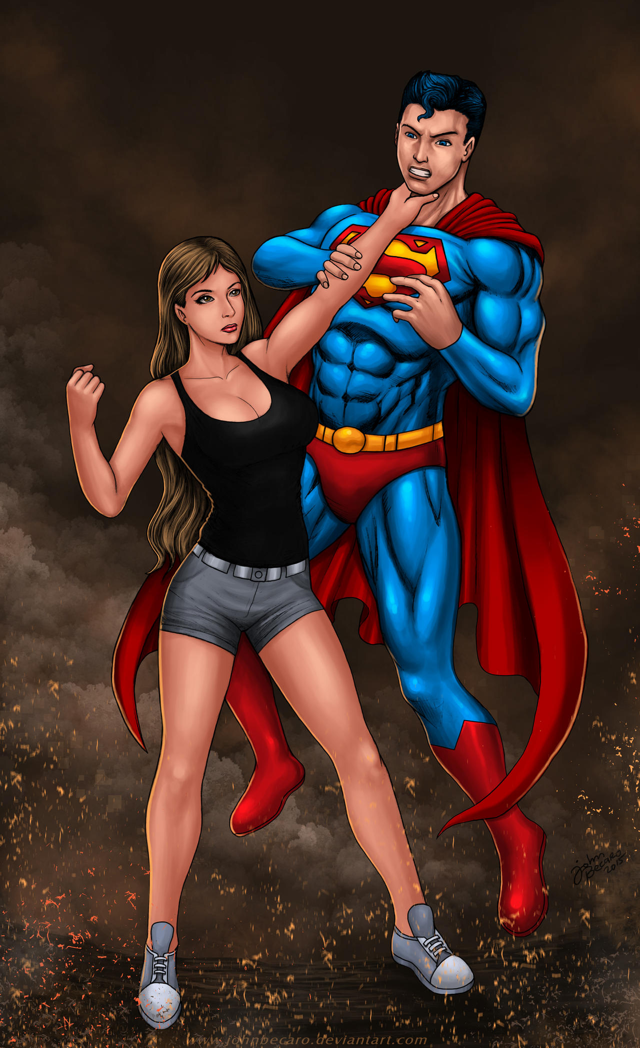 Commission : Superman beaten