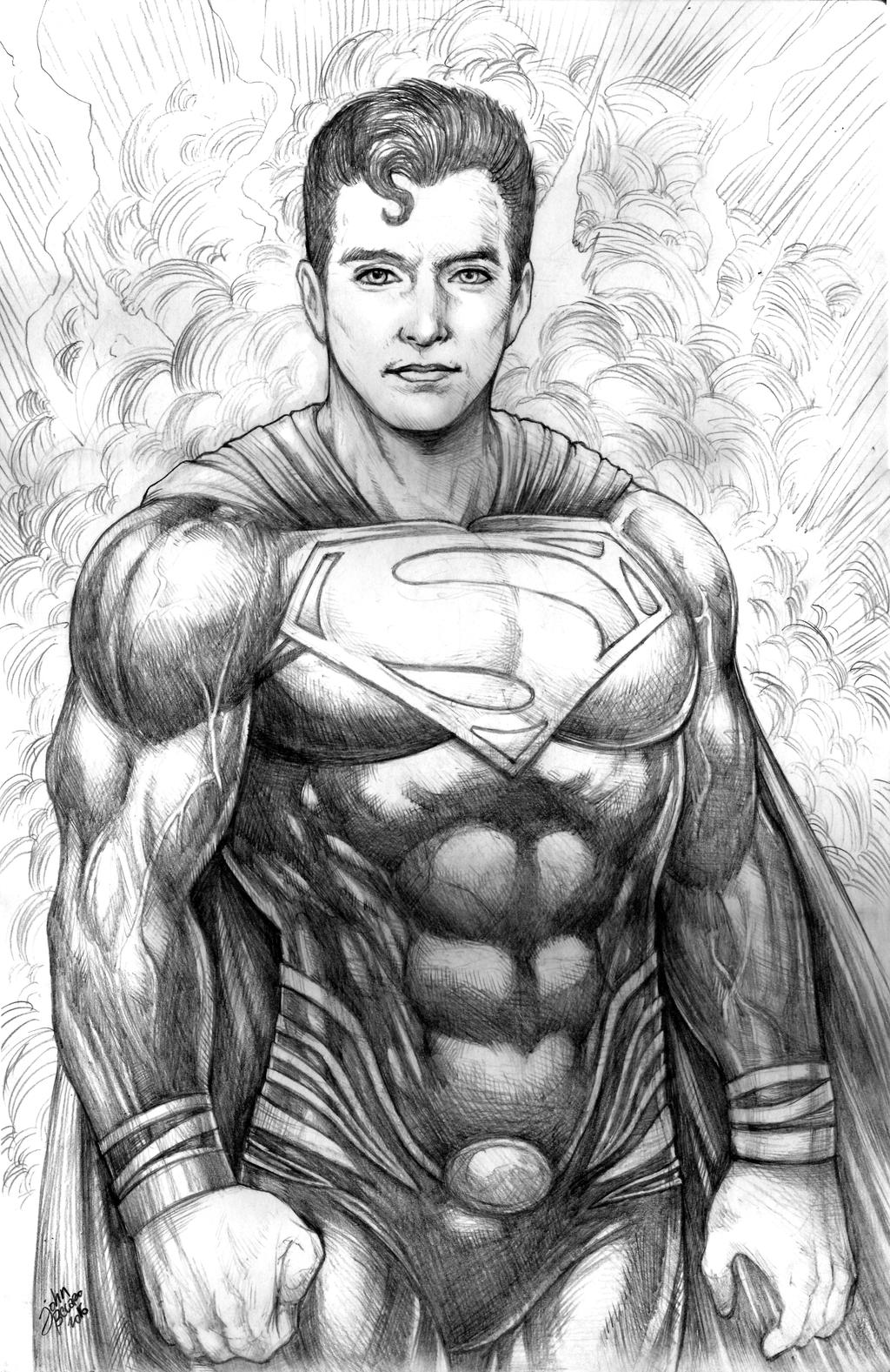 Superman pencils by johnbecaro on DeviantArt