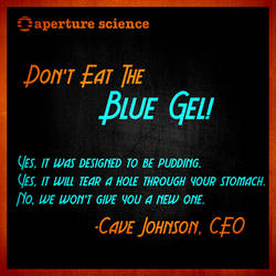 Blue Gel Warning