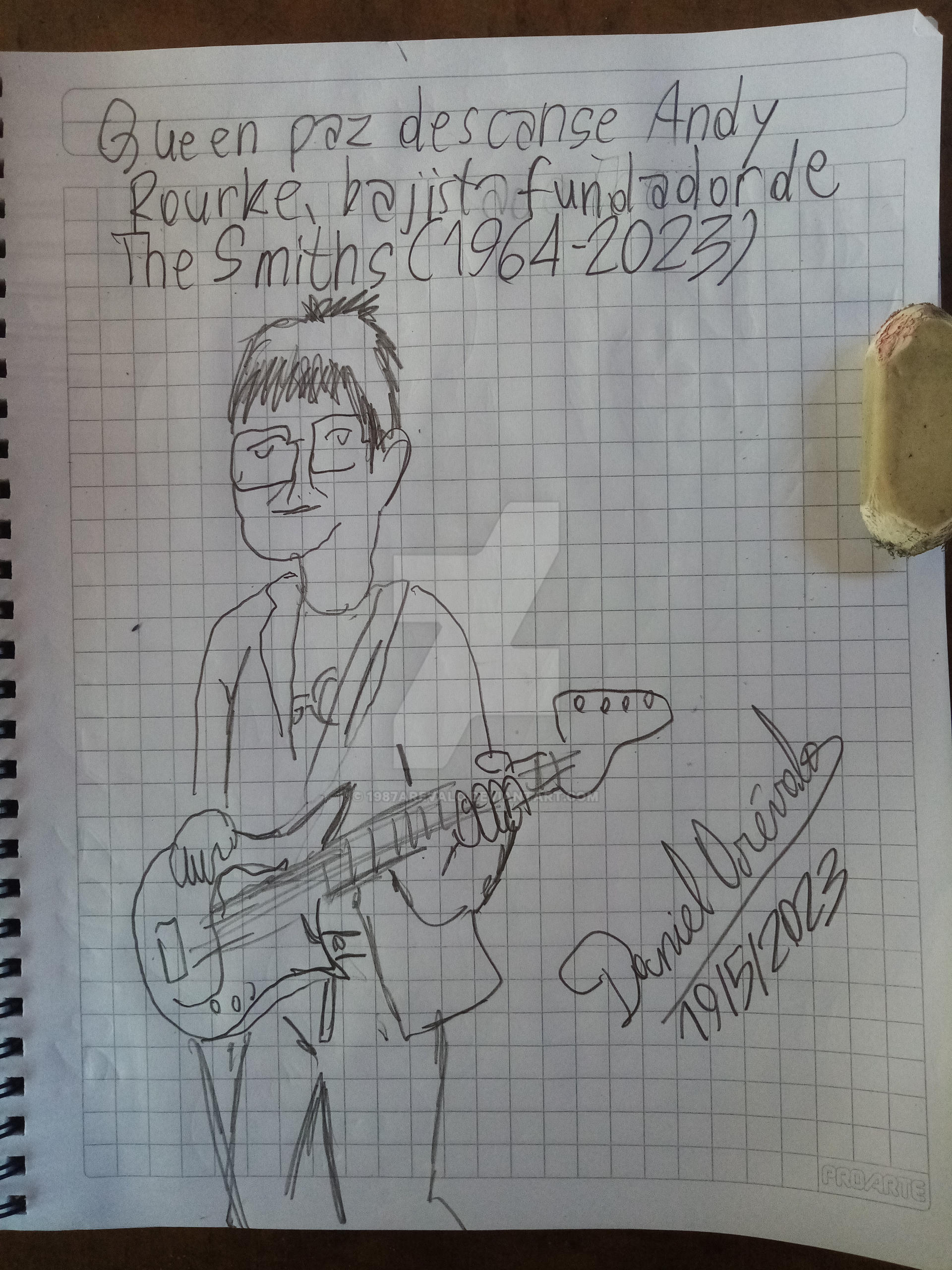 Andy Rourke Rip RIP Andy Rourke 1964-2023 by 1987arevalo on DeviantArt