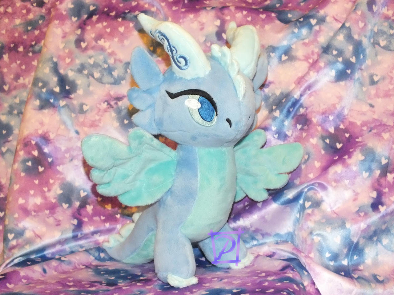 -CLOSED- Adoptable Ice Themed Wyvern OC Plush