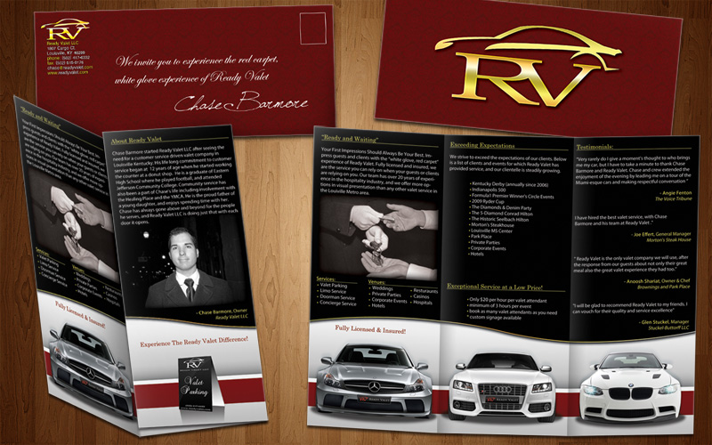 Ready Valet trifold brochure