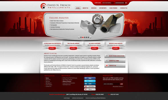 D.N.F. website design