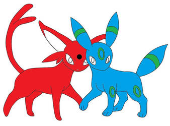 Color Changed Espeon And Umbreon